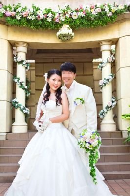 婚禮中的幸福伴侶